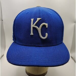 New Era 9FIFTY Kansas City Royals Snapback Hat Blue MLB Medium-Large Side Patch